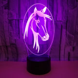 lampe de chevet cheval fille violet