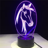 Lampe de chevet cheval fille