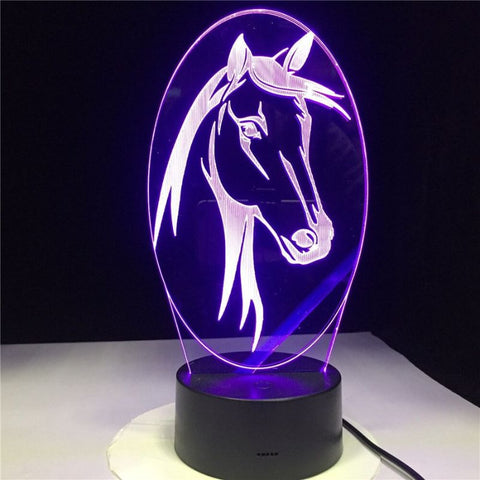 Lampe de chevet cheval fille
