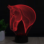 lampe tête de cheval rouge