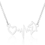 Collier Cheval <br> Rythme Cardiaque amour du cheval
