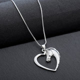 Collier Cheval Coeur Brillant