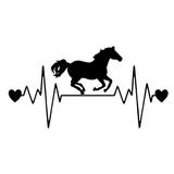 Stickers Cheval <br> Electrocardiogramme
