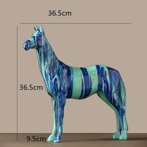 statue cheval coloré
