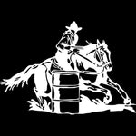 Stickers Cheval <br> Course Cowgirl