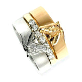 Bague Cheval Argent Or