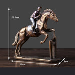statue cheval de course saut