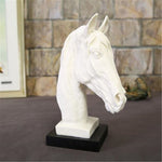 Statue tête cheval blanche