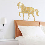 stickers cheval miroir couleur or