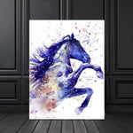 Tableau aquarelle chevaux